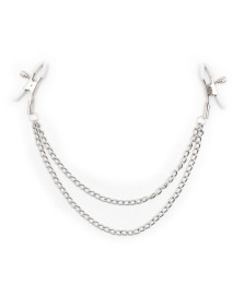 Pinces à seins réglables avec double chainettes - 201100079